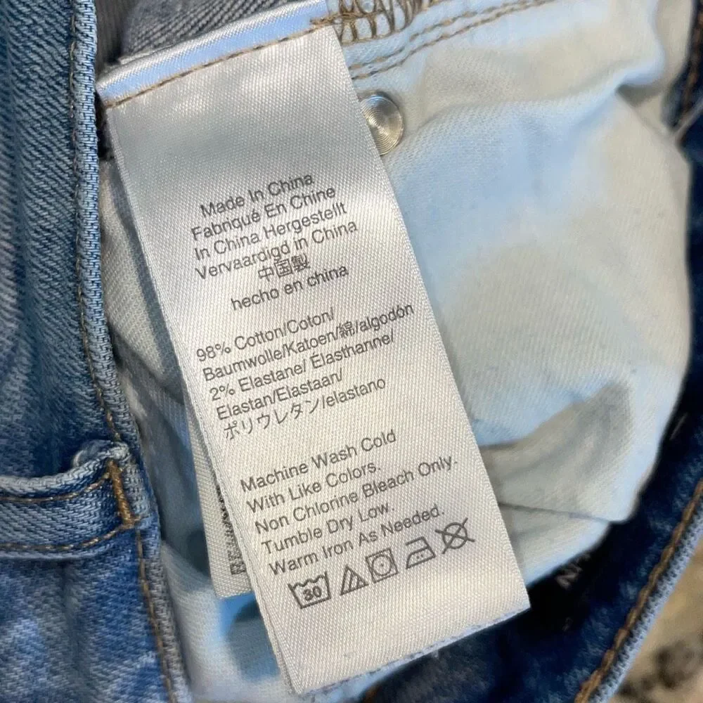 J. Crew Womens Frayed Hem‎ Mid Rise Slim Broken-In Boyfriend Jeans Blue Size 26